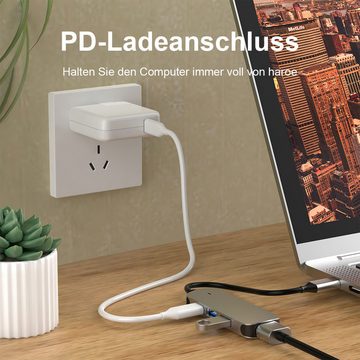 DOPWii Laptop-Dockingstation 1 bis 4 Dockingstationen Mit PD-,USB3.0-,USB2.0- & HDMI-Schnittstelle, (1 St)