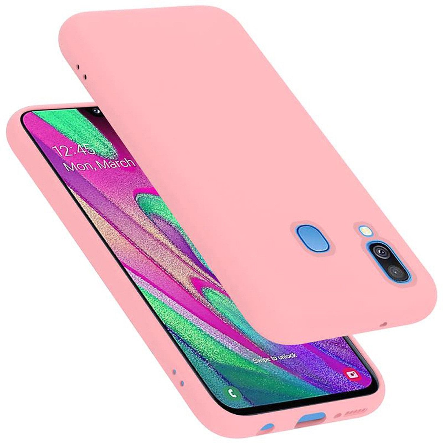 Cadorabo Handyhülle für Samsung Galaxy A40 Hülle Samsung Galaxy A40, Flexible Hülle TPU Silikon Schutzhülle Back Cover Case