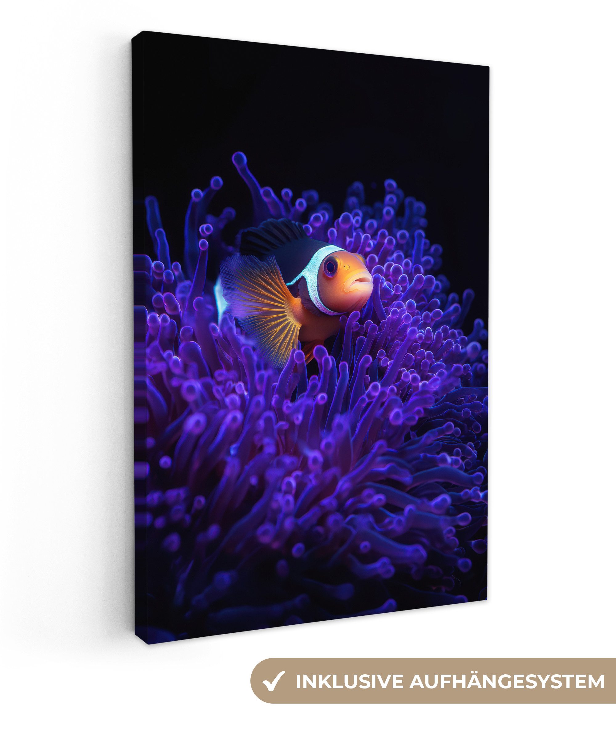 OneMillionCanvasses® Leinwandbild Koralle - Fisch - Orange - Meer, Fotodruc günstig online kaufen