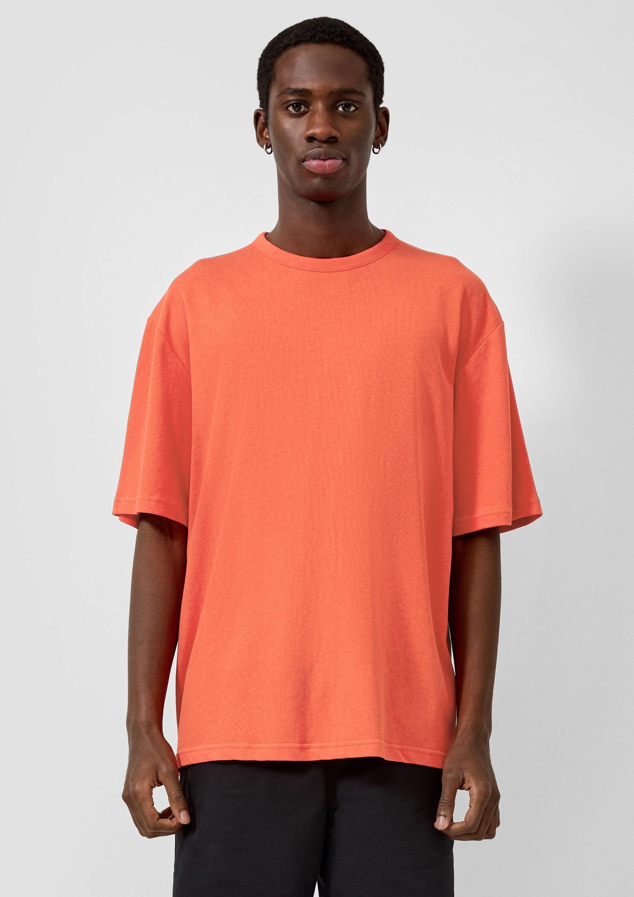 QS Kurzarmshirt T-Shirt Relaxed Fit T-Shirt aus Leinenmix