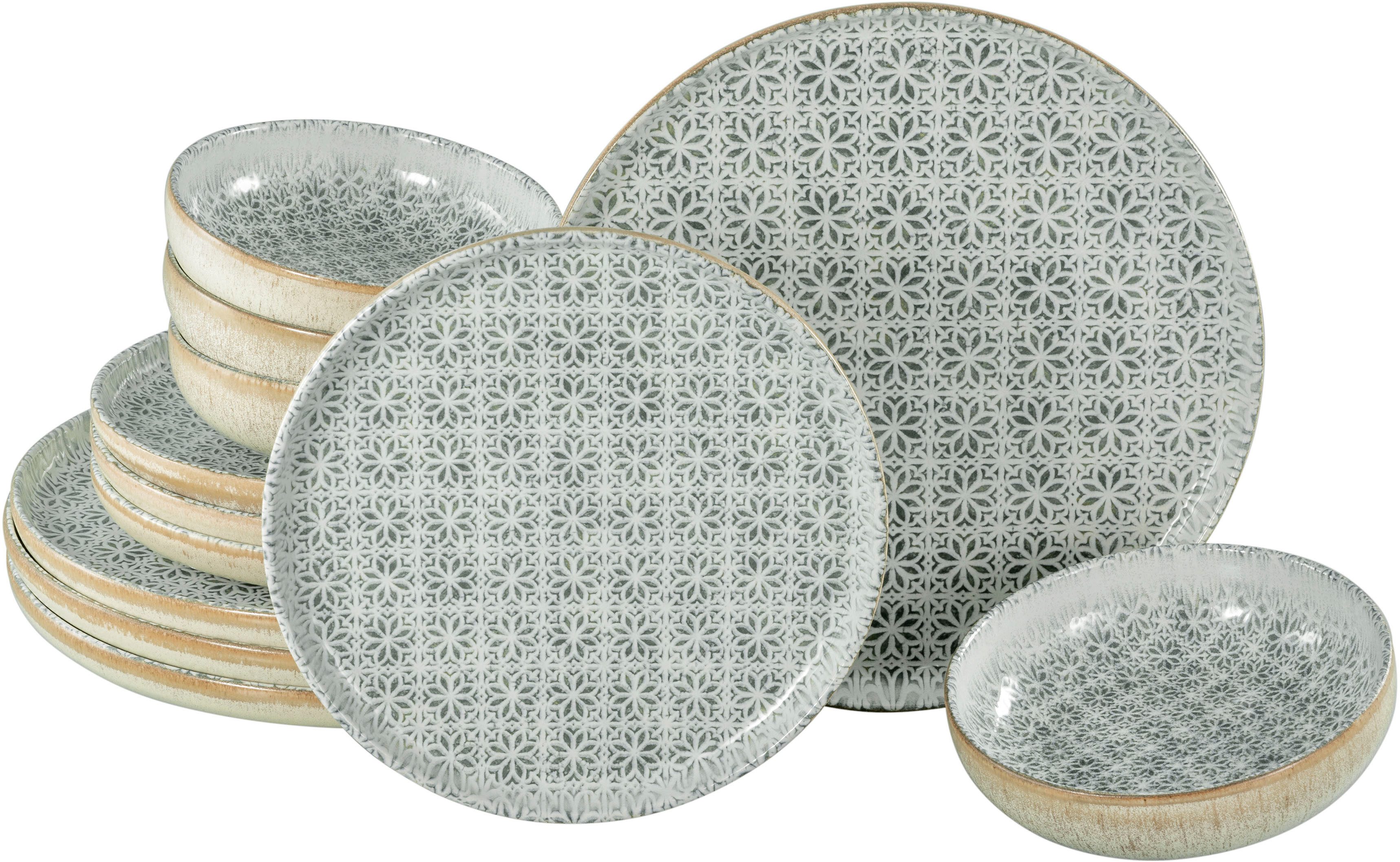 Teller-Set Uno Emiliana, Tellerset 12-tlg