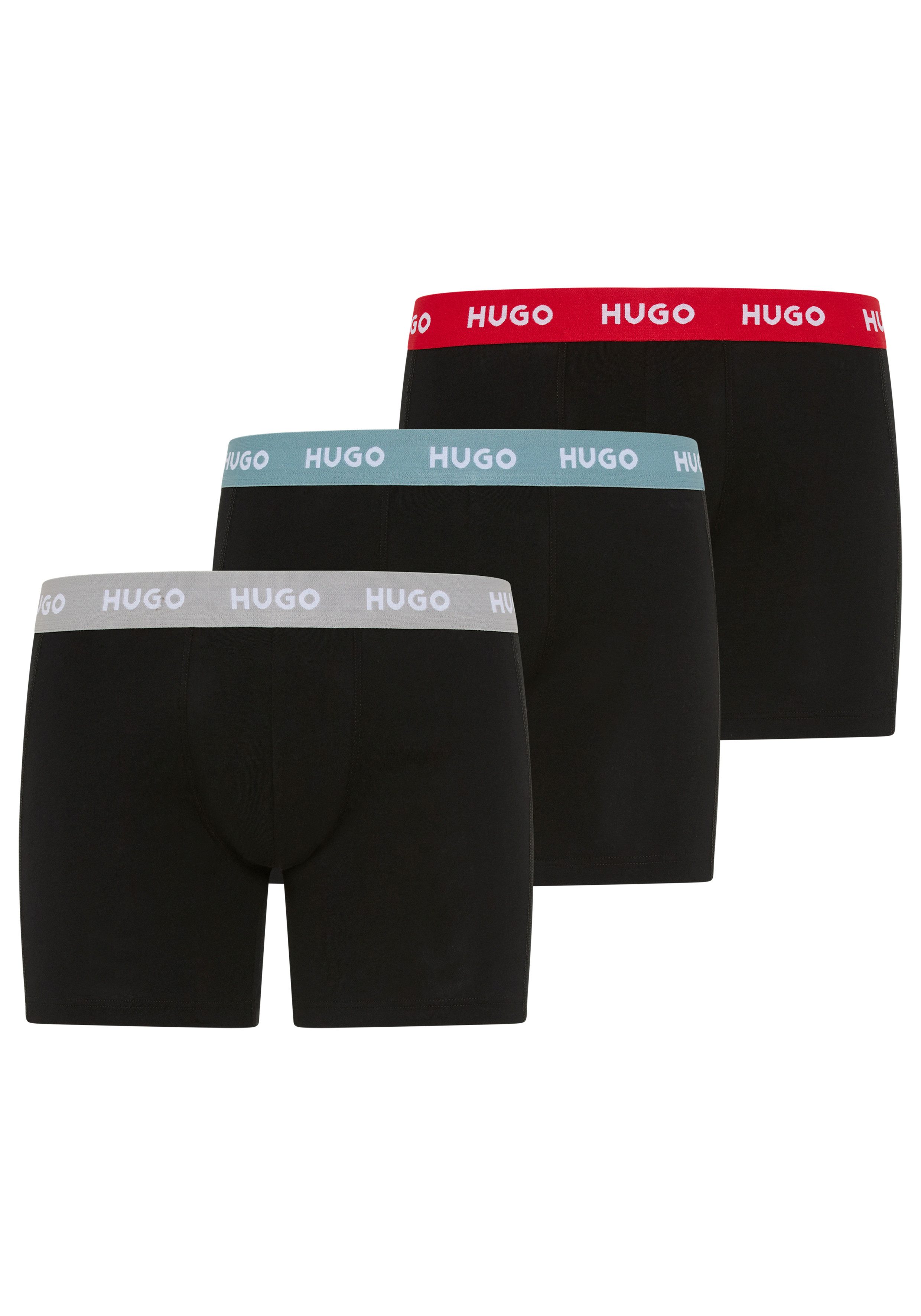 HUGO Boxer BOXERBR TRIPLE (Packung, 3-St., 3er) mit elastischem Bund