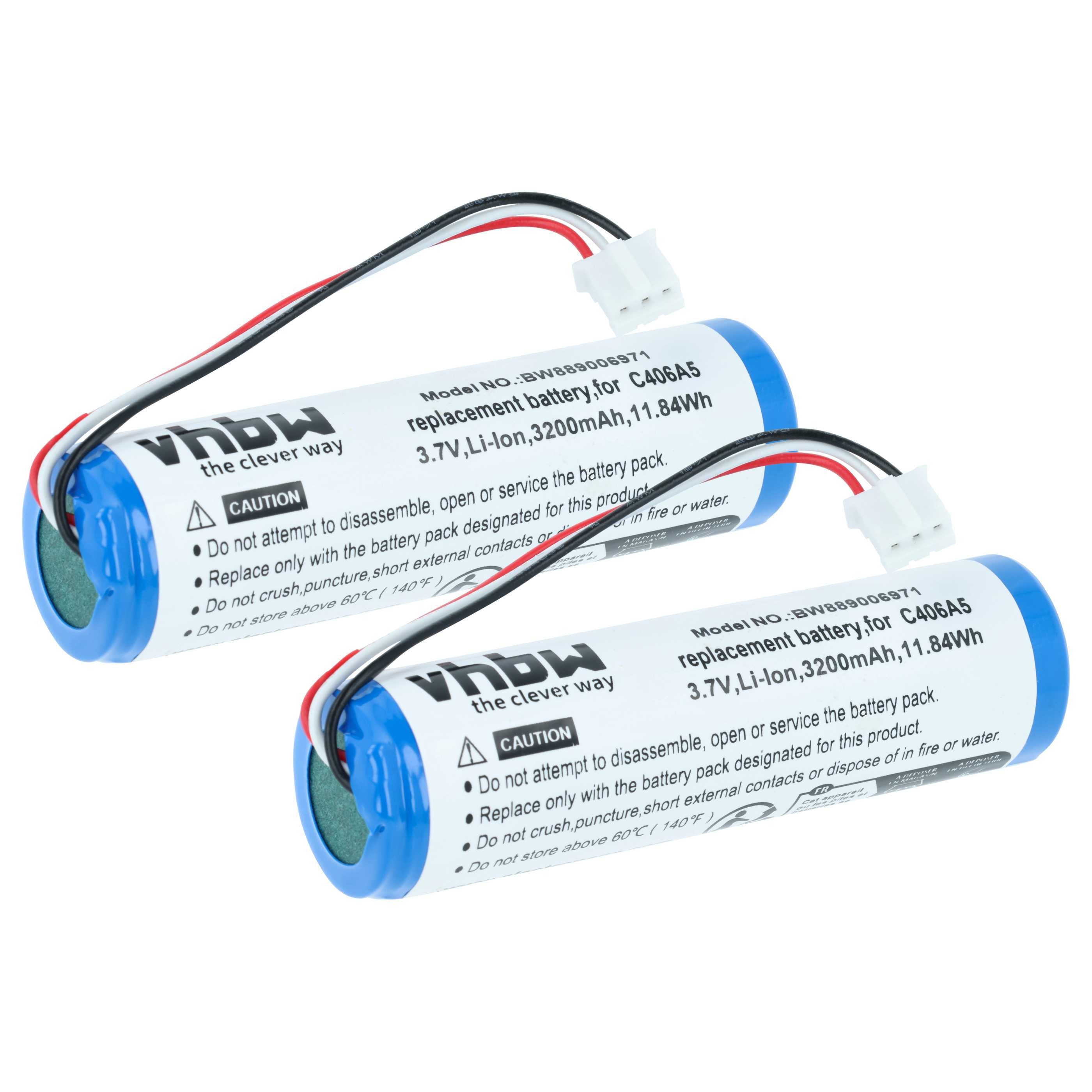 Akku Ersatz für Marshall C406A5 für Lautsprecher (3200 mAh, 3,7 V, Akku