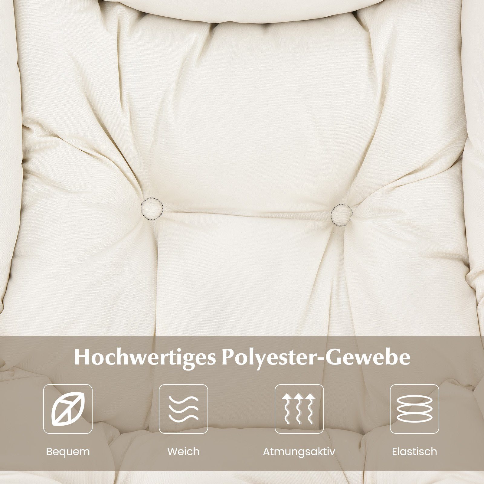 COSTWAY Relaxsessel Ohrensessel mit Hocker, 150kg günstig online kaufen