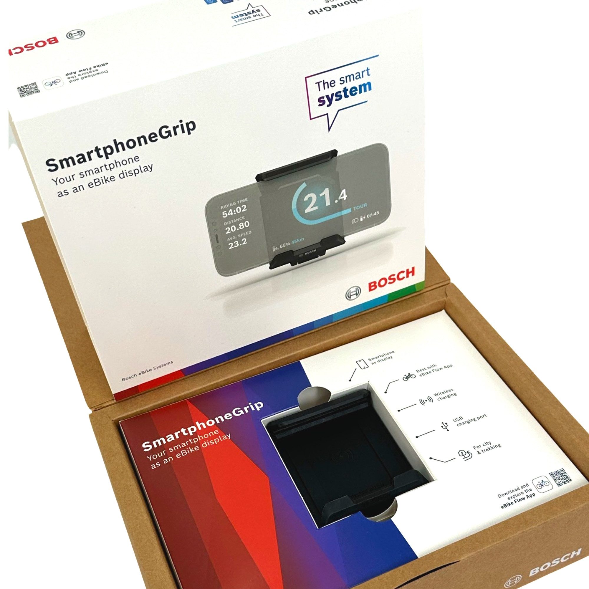 BOSCH Fahrradkurbel Bosch Ebike Nachrüst-Kit Smartphone Grip BSP3200 Smart Handy Halterung