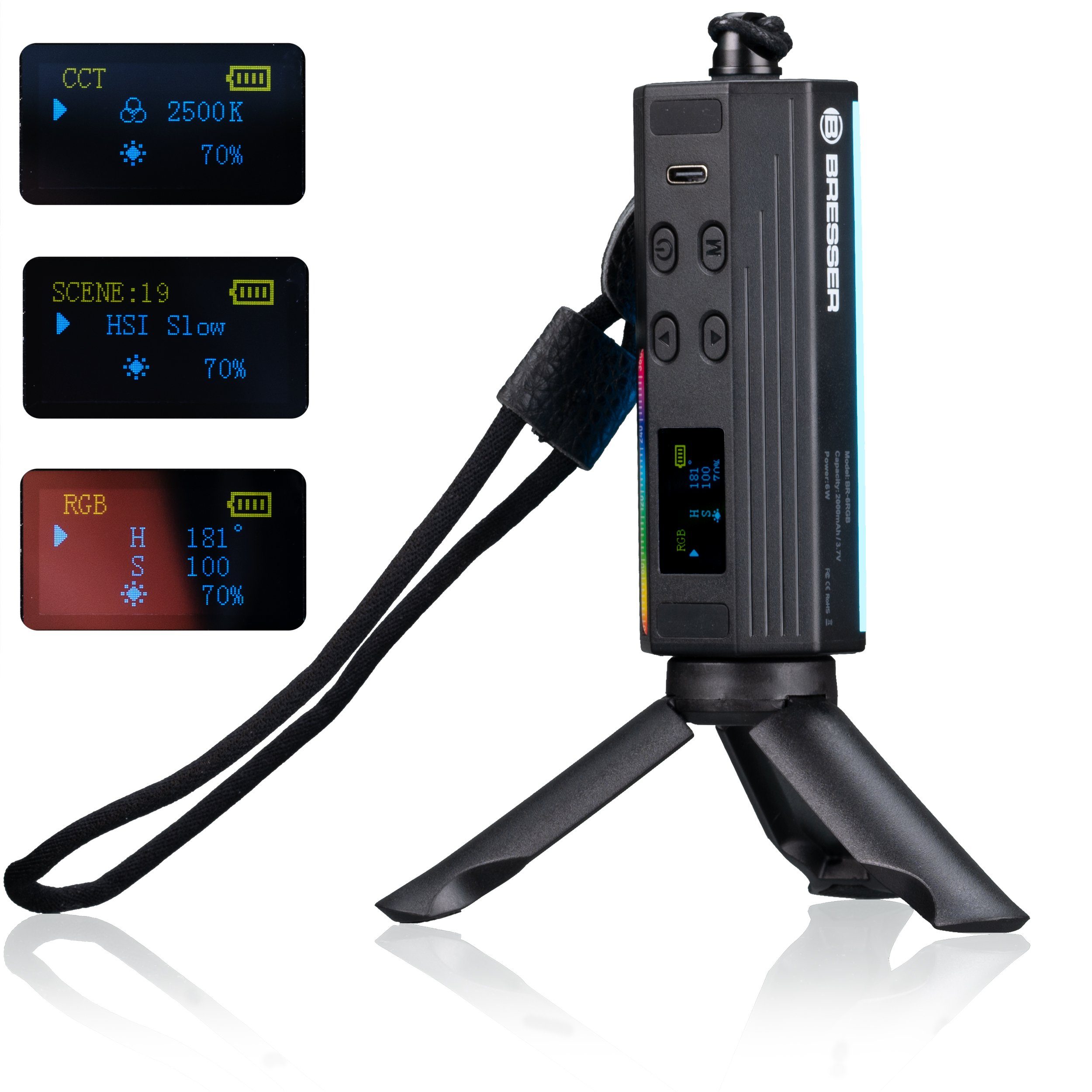 BRESSER Smartphone-Halterung BRESSER BR-6 RGB Mini Tube – Bild 2 von 4