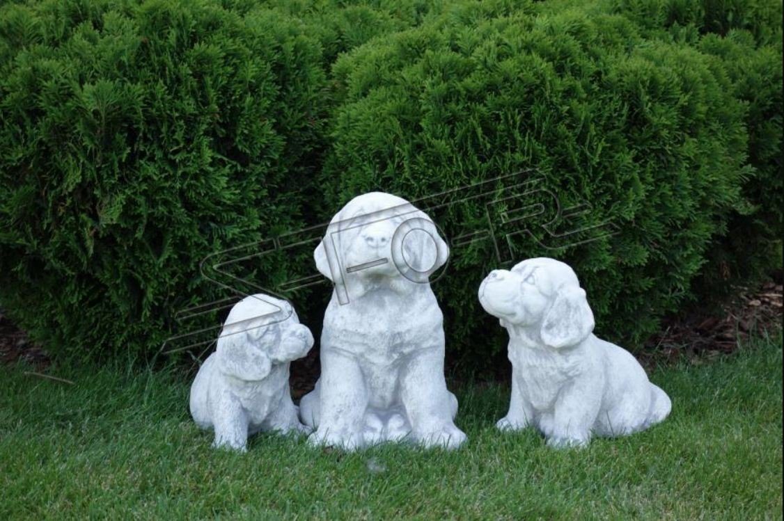 (JVmoebel) Deko Dekoration Skulptur Garten Terrasse Statue Figur Hund Figuren JVmoebel Stein