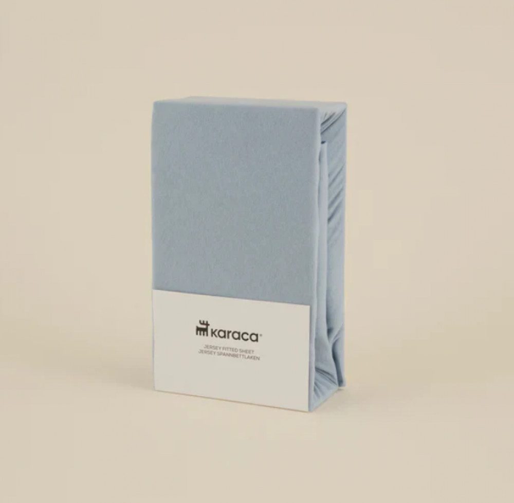 Karaca Bett-Set Karaca Home Jersey Spannbettlaken, 160x200+30 cm, Blau günstig online kaufen