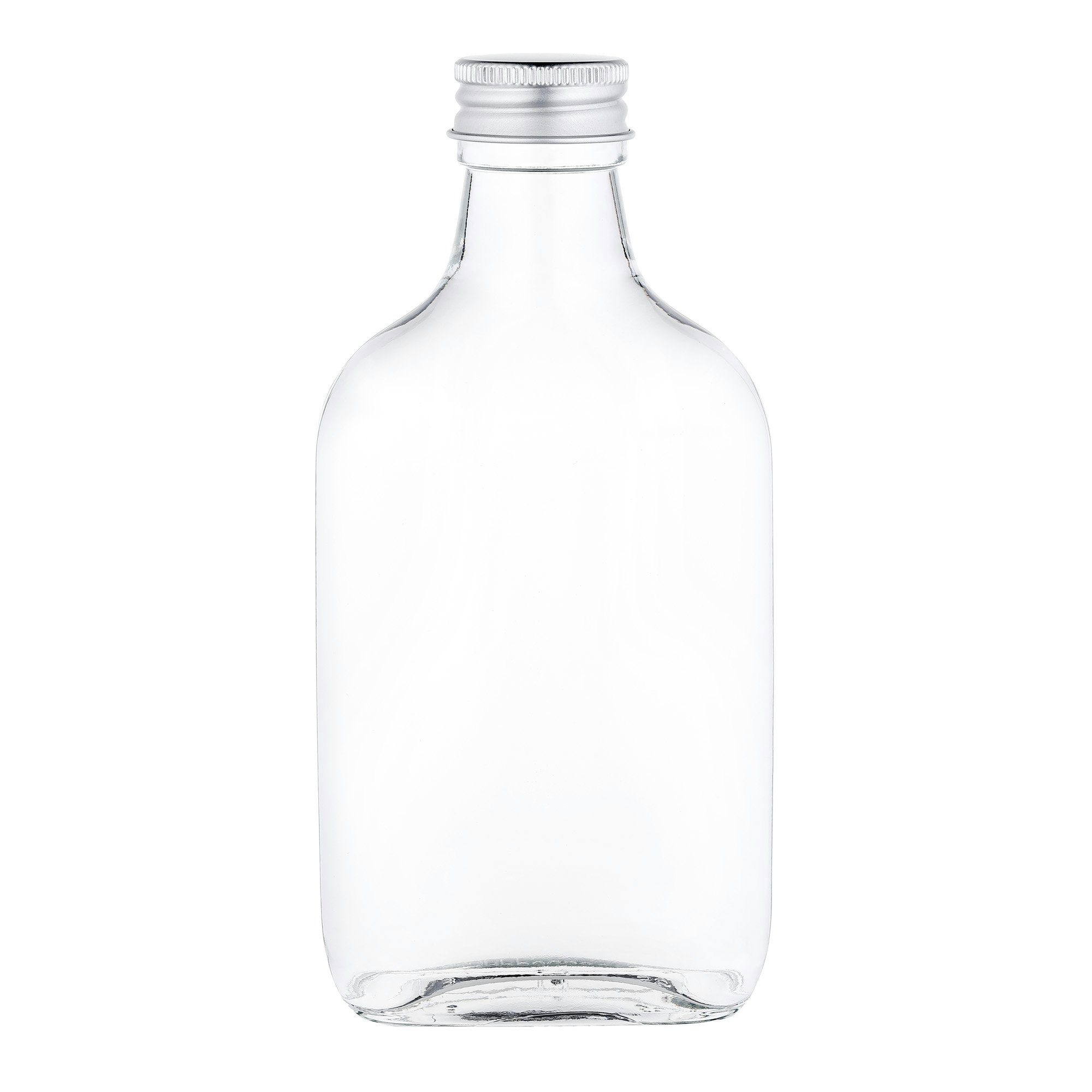Taschenflasche Silber 12er MamboCat incl. 28 Deckel Aluminium, Set Glas Einmachglas ml 200 PP