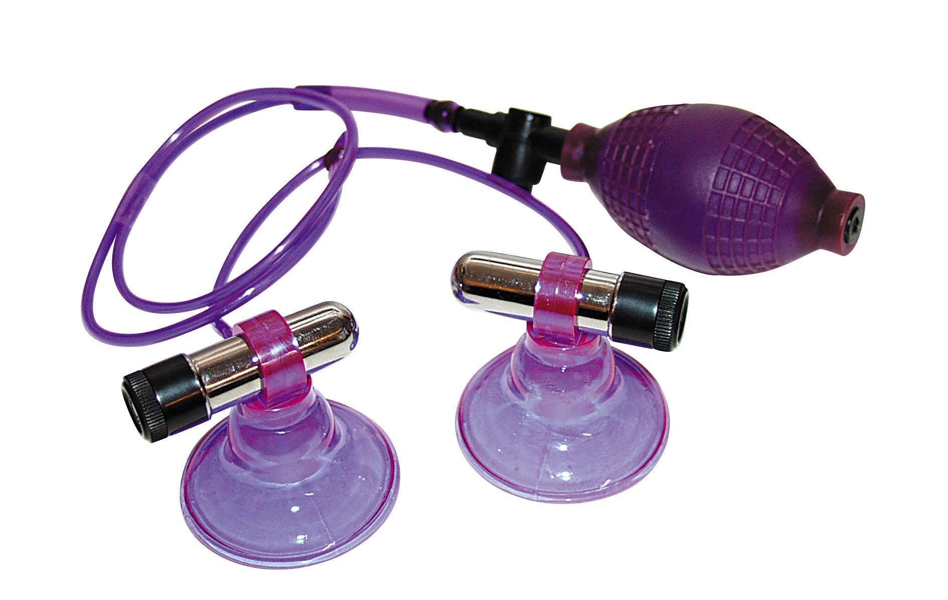 Ultraviolett, mit Vibrobullets vibrierenden You2Toys Nippelsauger