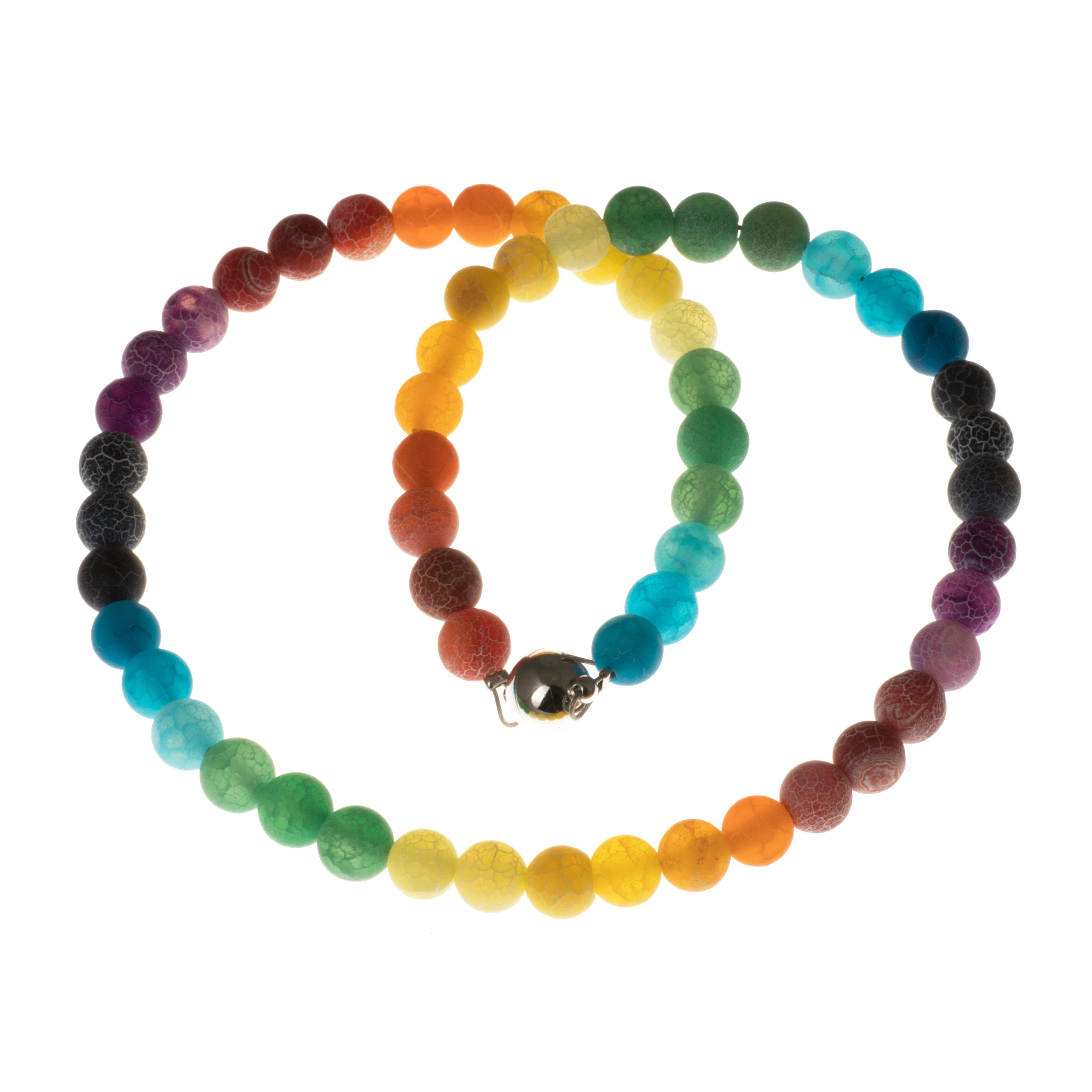 Bella Carina Perlenkette Chakra Kette 8 mm Perlen regenbogen, Regenbogen farben