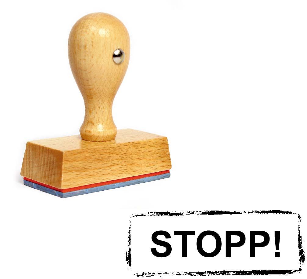 Dekolando Stempel Lehrerstempel STOPP Bürostempel