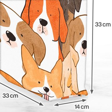 VOID Henkeltasche (1-tlg), Hunde Grafik Bande Rasse Kinder Haustier Comic Mops Züchten Hundefutt