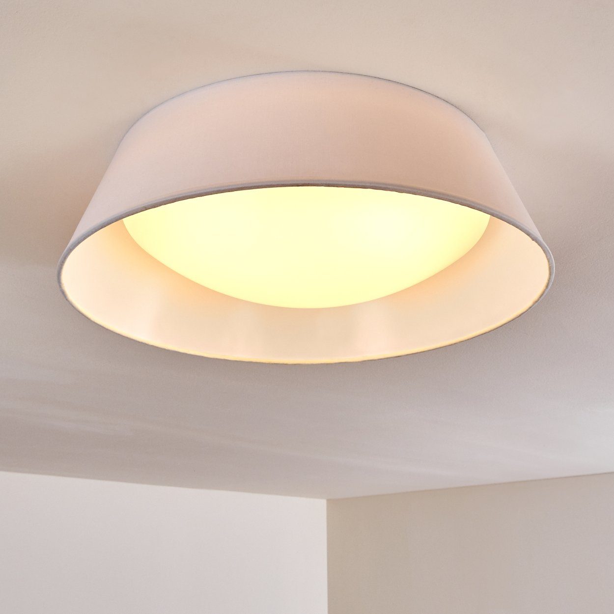 Deckenleuchte weiß LED Lampen Beleuchtung Wohn Design hofstein Decken Schlaf Zimmer Stoff