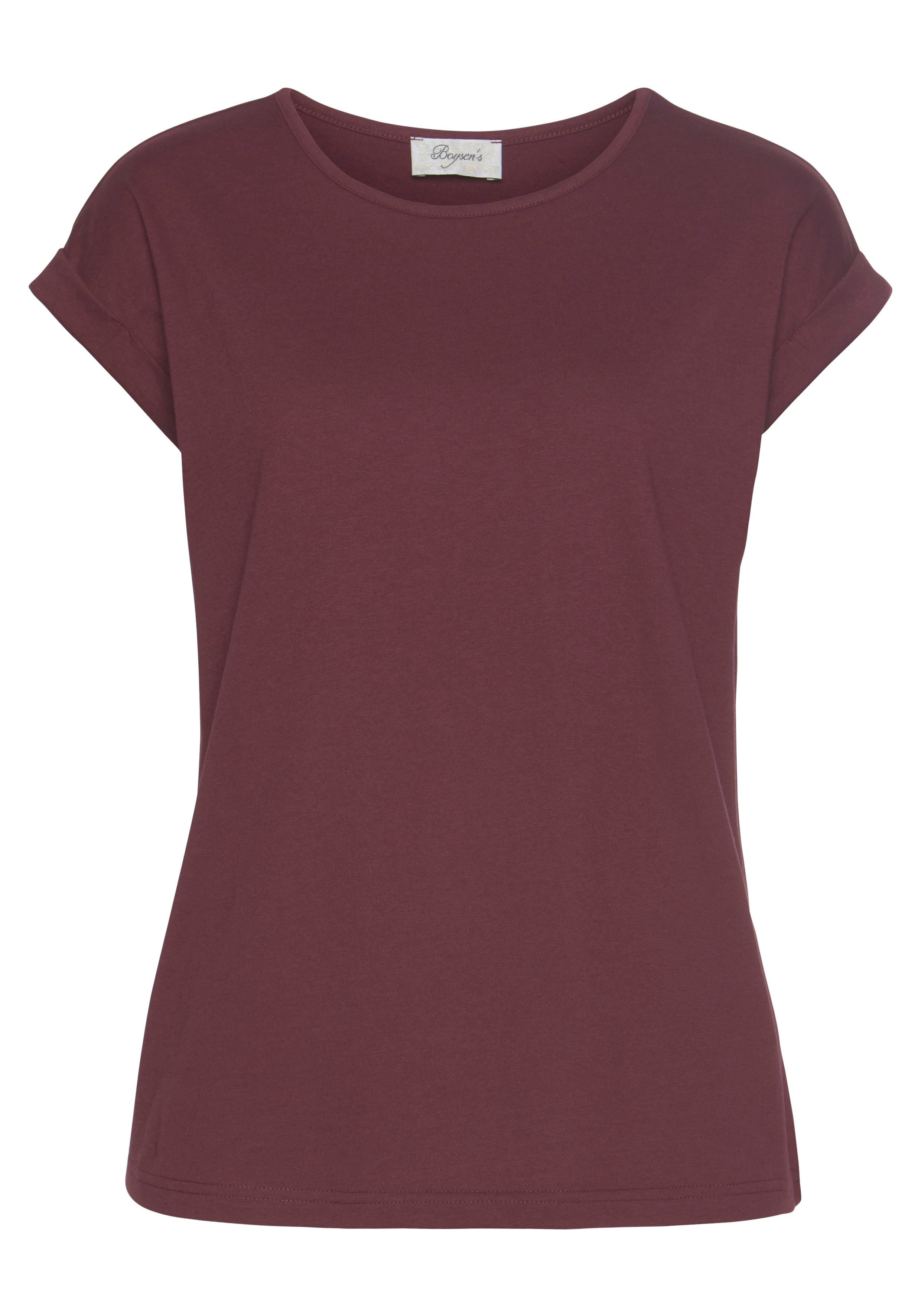 Boysen's T-Shirt Kurzarm, unifarben, Rundhals, für Freizeit und Alltag. Reduzierter Preis € 12,99. Unverbindliche Preisempfehlung € 14,99, (€ 12,99 pro 1 Stk)