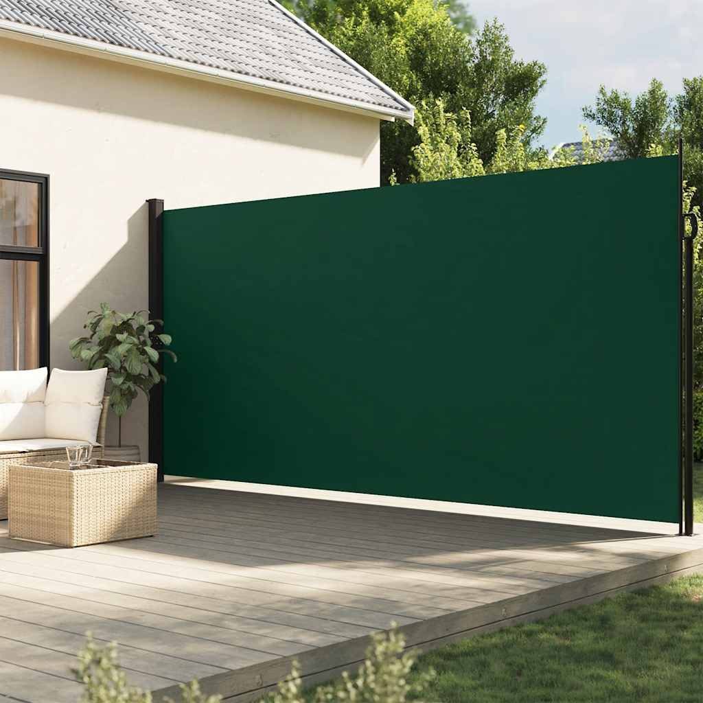 vidaXL Seitenmarkise Seitenmarkise Ausziehbar Dunkelgrün 200x300 cm