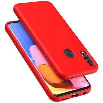 CoolGadget Handyhülle Rot als 2in1 Schutz Cover Set für das Samsung Galaxy M11 6,4 Zoll, 2x 9H Glas Display Schutz Folie + 1x TPU Case Hülle für Galaxy M11