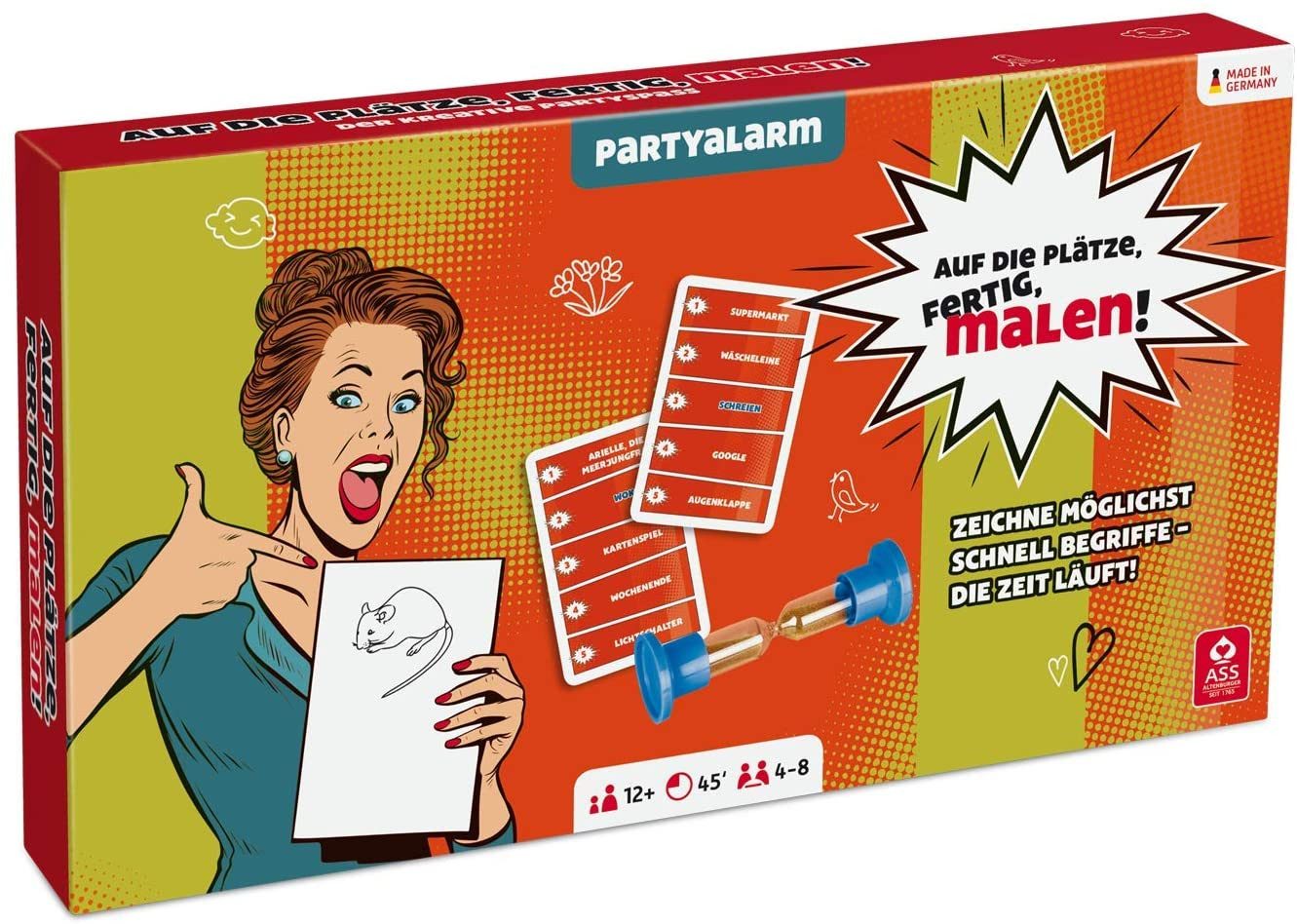 ASS Altenburger Spiel ASS Partyspiel Auf die Plätze, fertig, malen, Kartenspiel