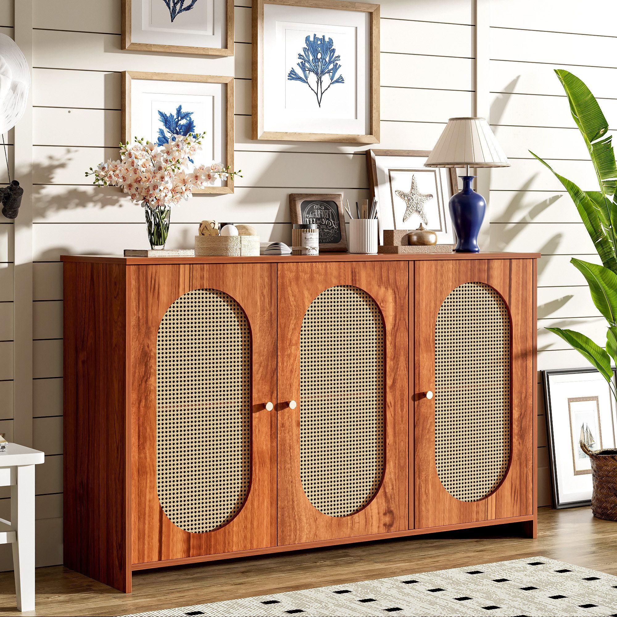 Sytifro Sideboard Sideboard mit 3 Türen, günstig online kaufen