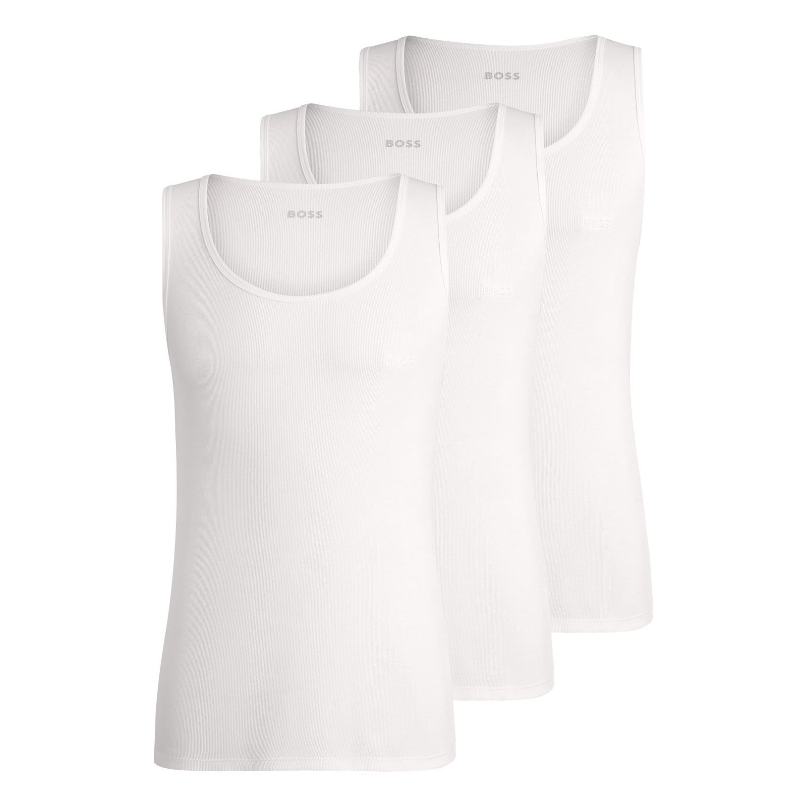 BOSS Tanktop 3er Pack Tank Top Rib Classic mit Logostickerei