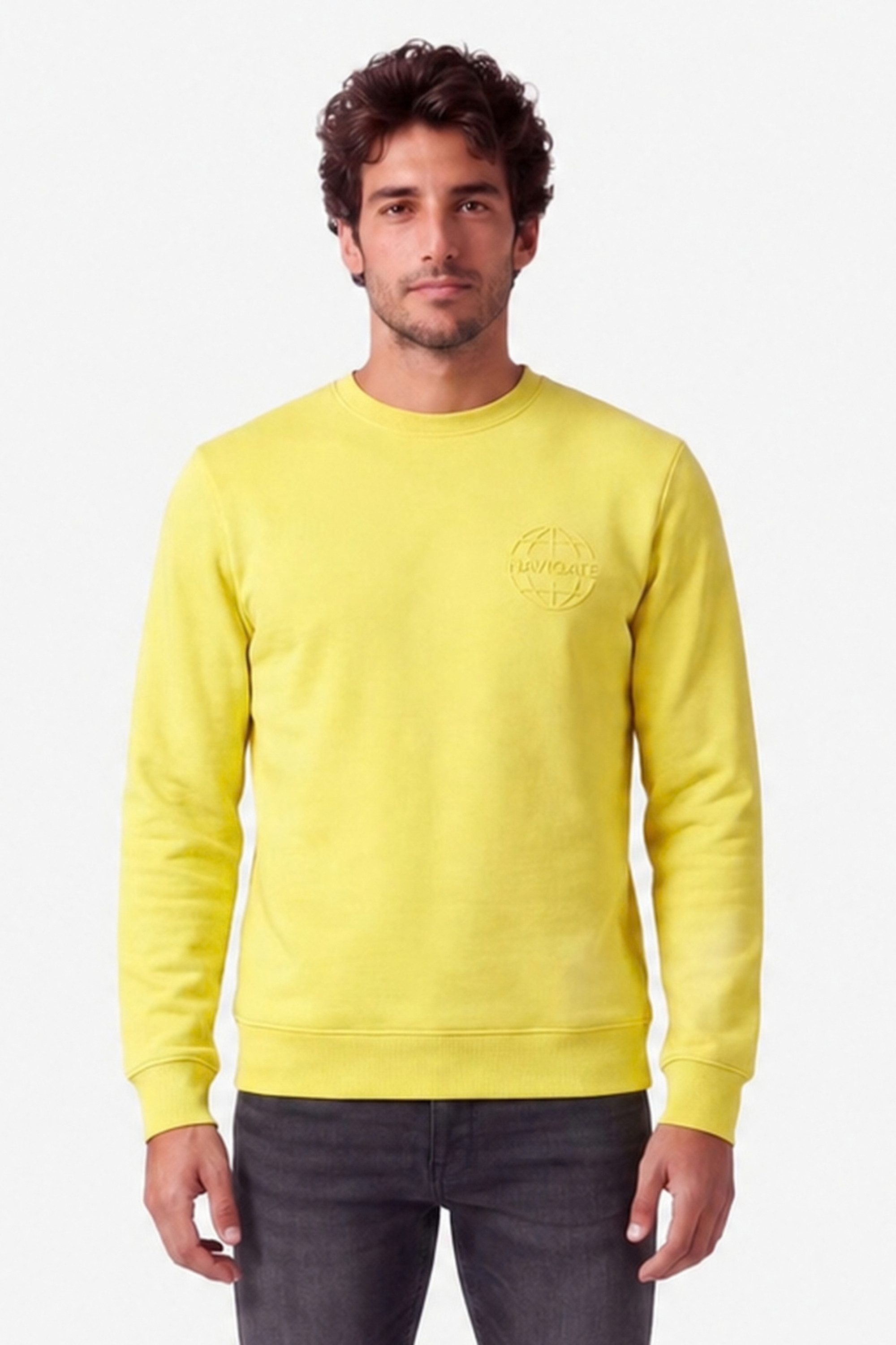 Blend Rundhalspullover BHFAVIAN SWEATSHIRT Klassischer Sweater mit Ton-in-Ton-Applikation