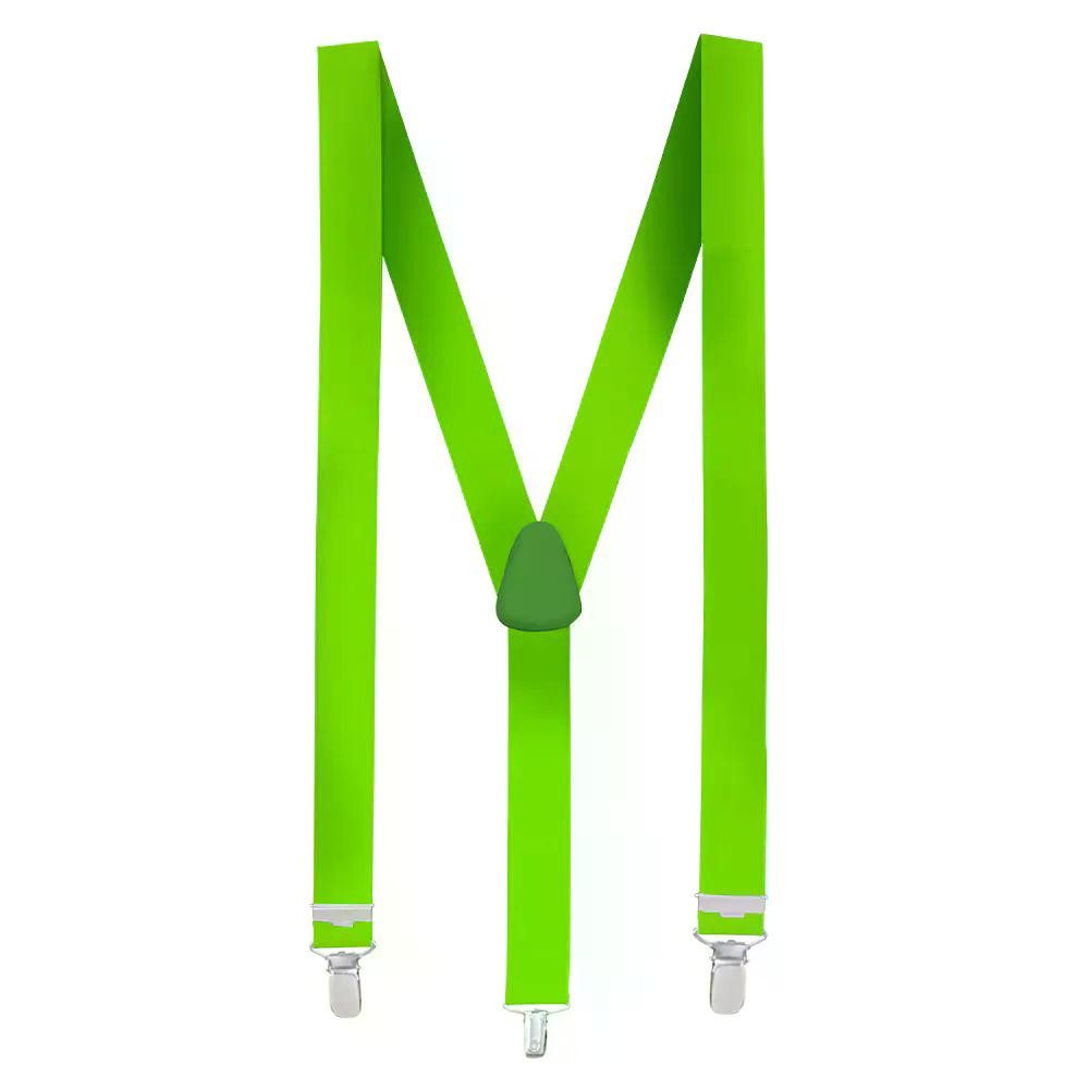 Boland Kostüm Hosenträger Basic neongrün UV elastische Träger für Karneval Festival, leuchten eindrucksvoll unter Schwarzlicht, robuste Metallclips