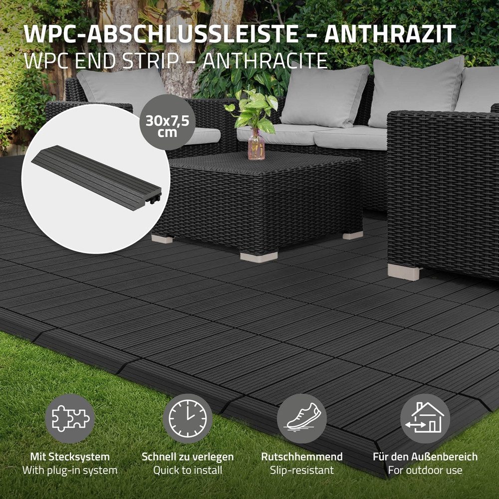 ML-DESIGN Terrassendielen WPC Abschlussleiste Abdeckleiste für günstig online kaufen