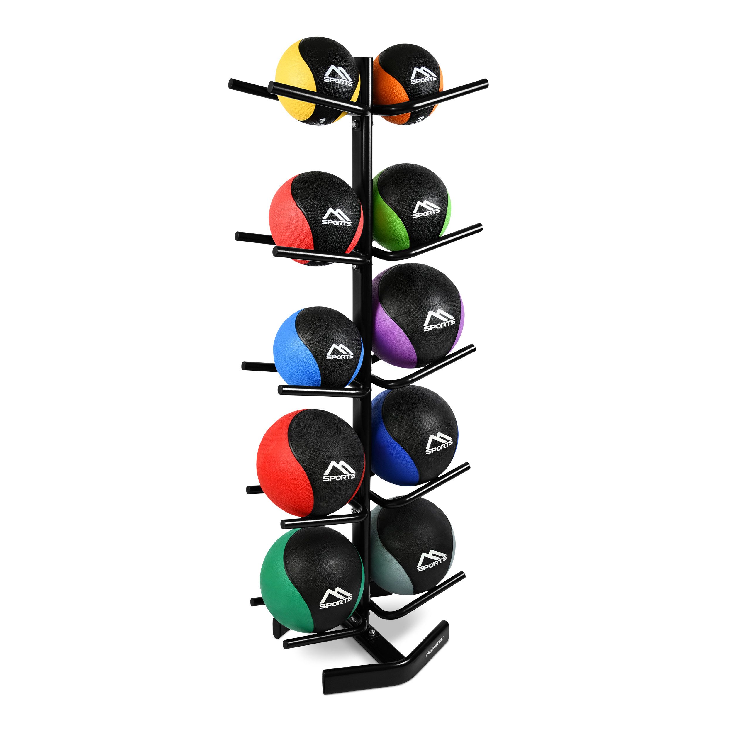 MSports® Medizinball MSPORTS Medizinball Rack I für 10 Gymnastikbälle