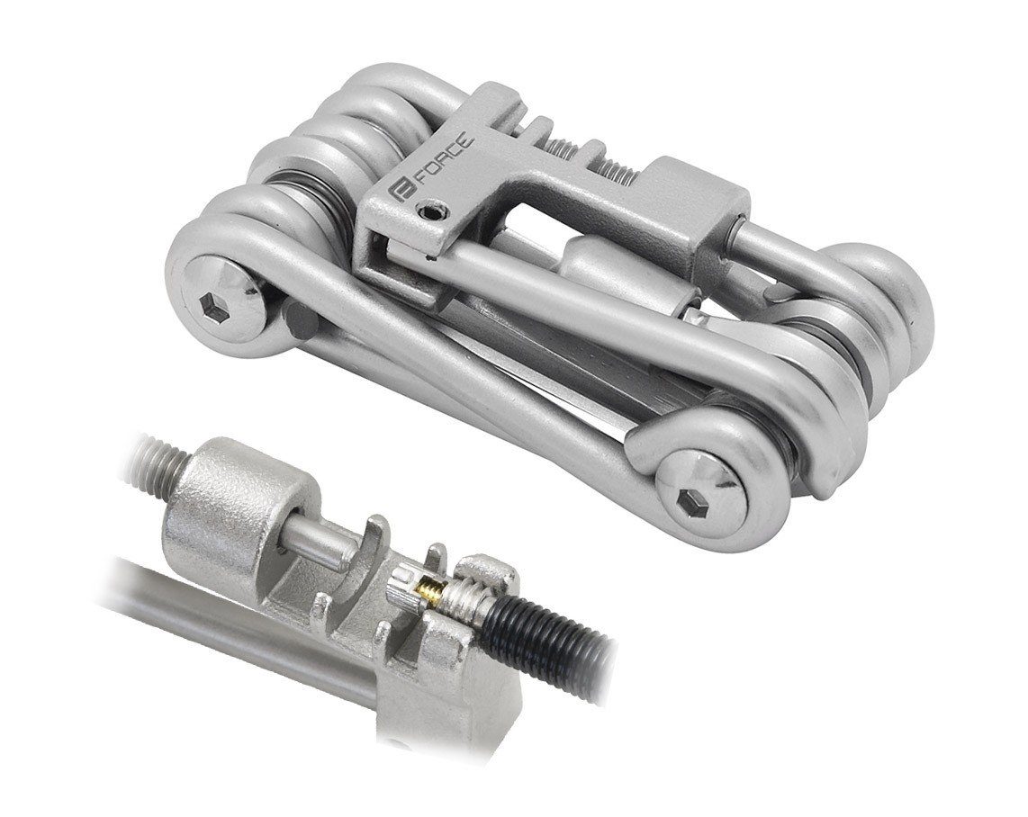Thumbnail - FORCE Fahrradwerkzeugset Multitool FORCE 11er Set Funktionen+Kettentrenner