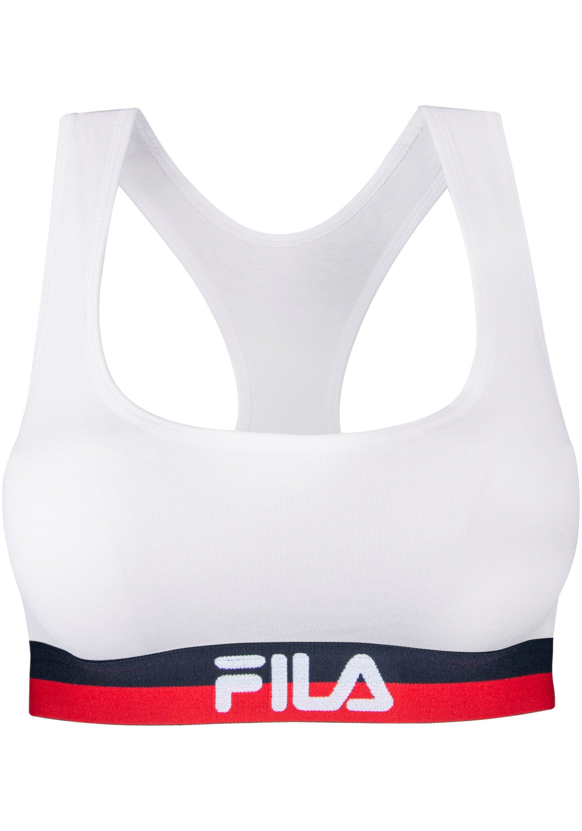 Fila Bustier Bra Woman Ohne Bügel und ohne Polsterung Weiß