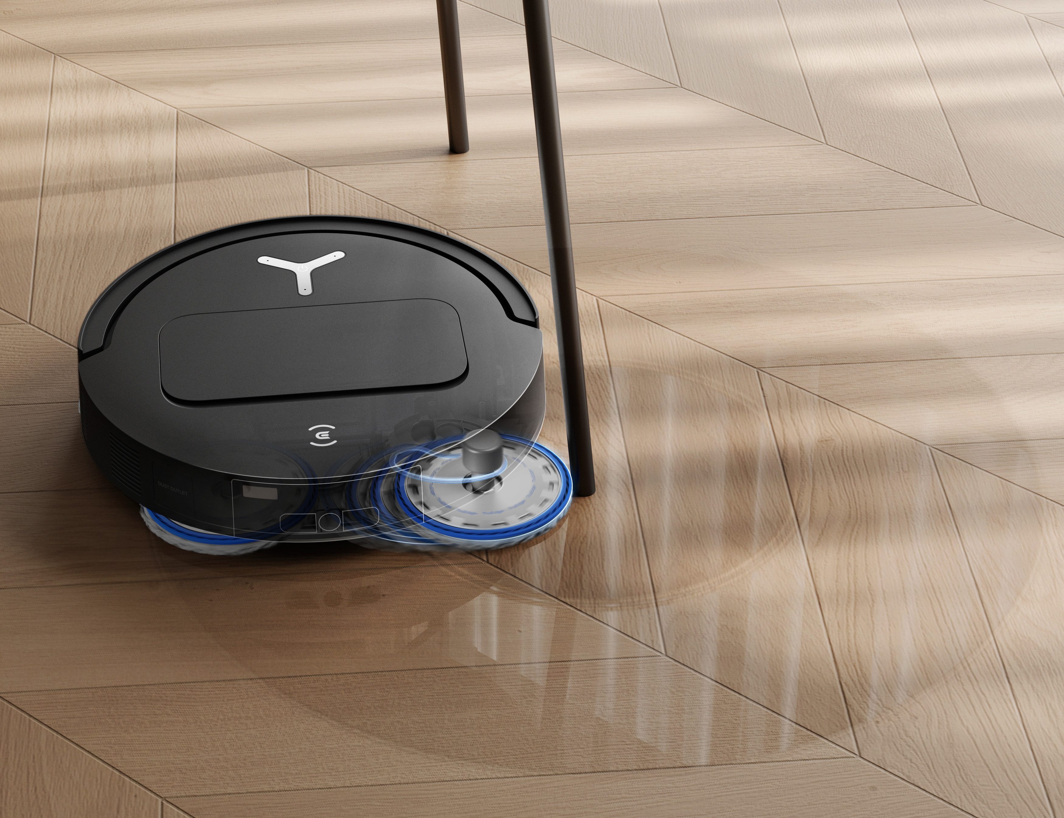 ECOVACS Saugroboter mit Wischfunktion, ECOVACS DEEBOT T50 OMNI, 15.000 Pa, OMNI-Station mit 75° Mopp-Waschen, OZMO Turbo, Ultraflaches Design