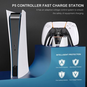 Haiaveng PS5 Controller Ladestation mit 2-Stunden-Ladechip PlayStation 5-Controller (PS5 Controller Charger für original Sony Playstation 5 Konsole)