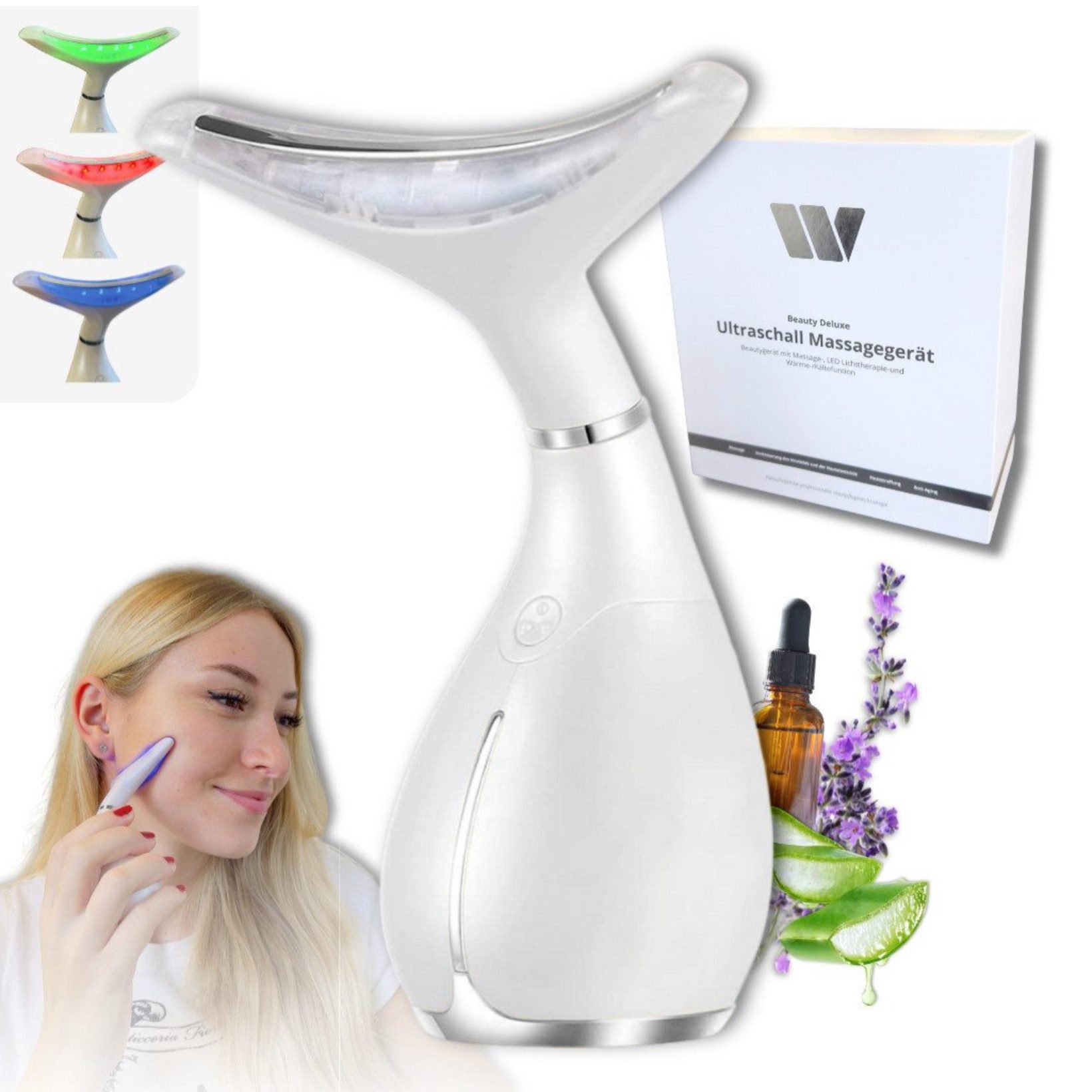 Massagegerät [Neuheit] Beautygerät faltenfrei, Gesicht/Hals, Anti-Aging Wunder