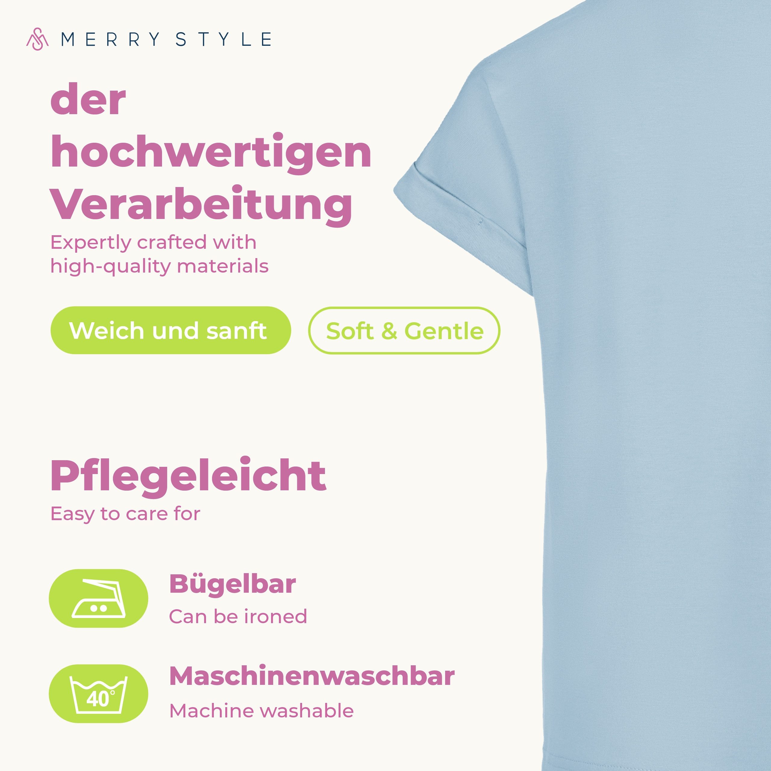 Merry Style T-Shirt für Mädchen aus weicher Baumwolle MS-468 (1-tlg) – Bild 3 von 5