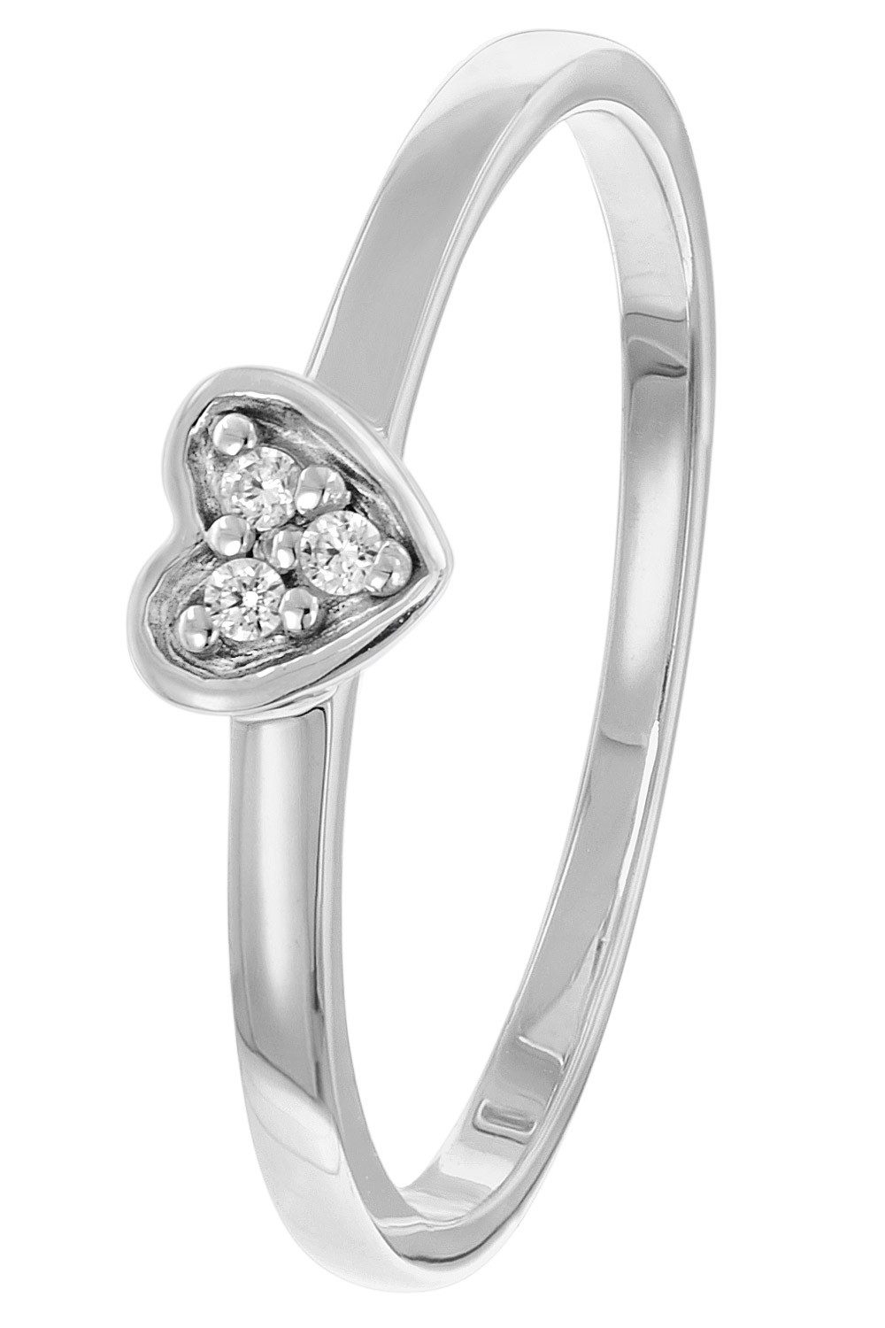 Goldring DamenWeißgold 333/8K Mit Weißen Zirkonias