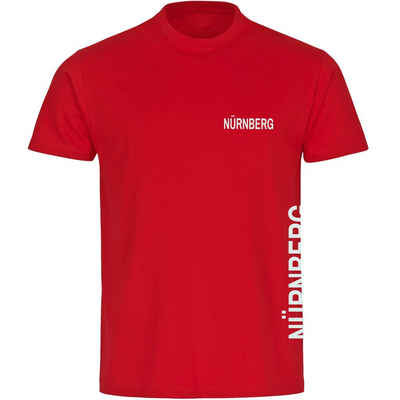 multifanshop T-Shirt Herren Nürnberg - Brust & Seite - Männer