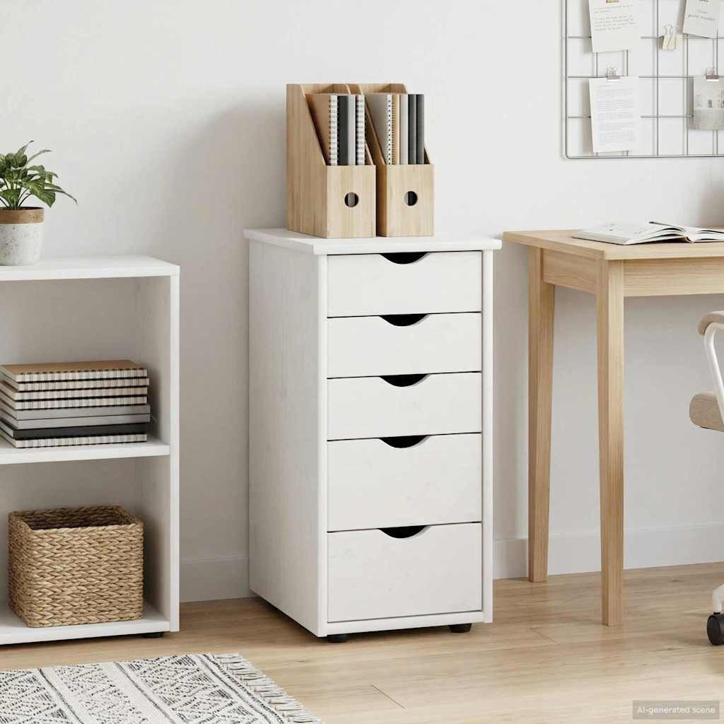 vidaXL Schranksystem Schrank Weiß 34 x 39 x 61,5 cm Massivholz Kiefer (1-St)