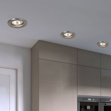 Globo LED Einbaustrahler, Leuchtmittel nicht inklusive, Einbaustrahler rund Deckenspot Einbauleuchte Deckenlampe 3er Set
