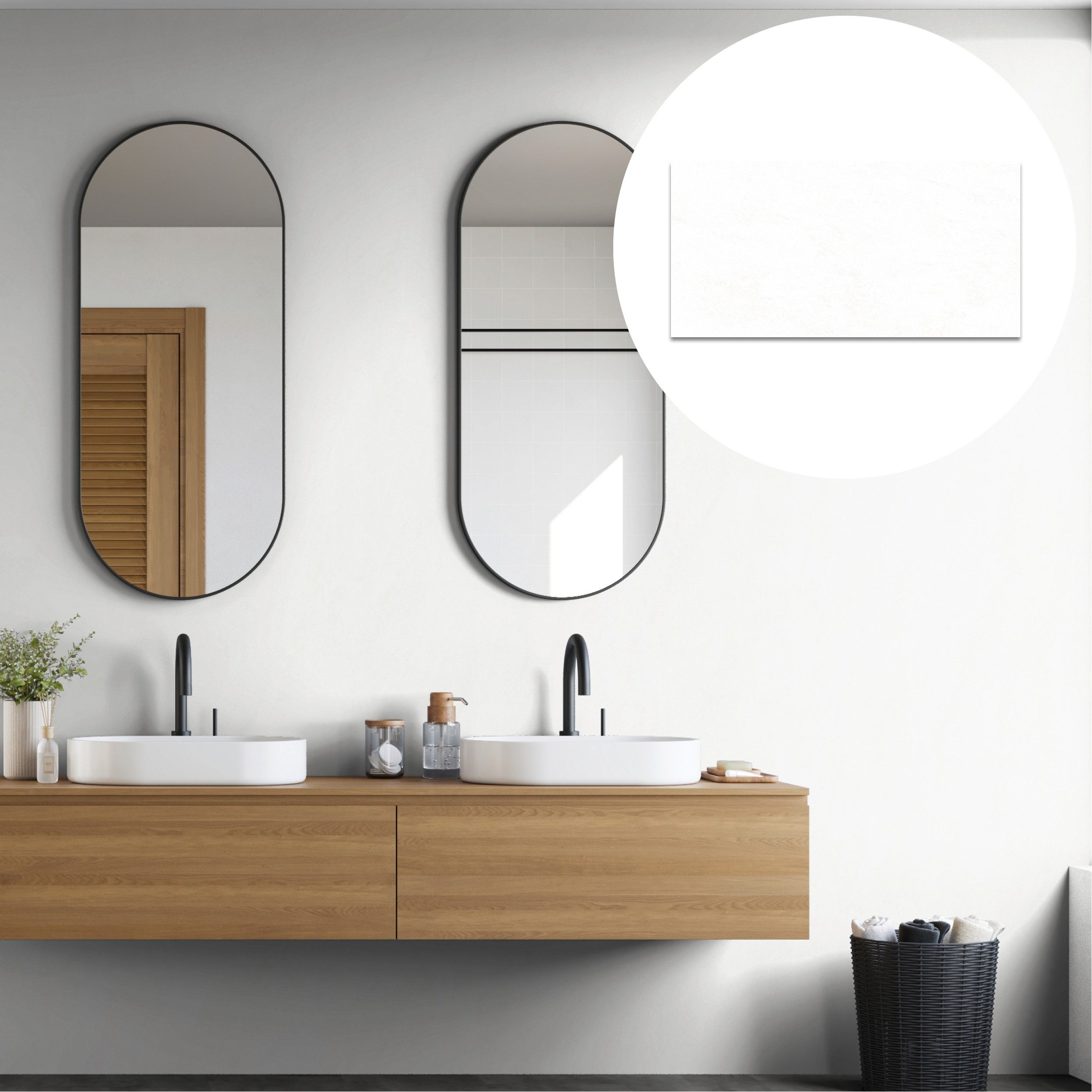 BARIDECOR Wandpaneel wasserfeste Wandfliese selbstklebend, BxL: 60x30 cm, 0,18 qm, (Packung mit 1,62 qm, Versandkostenfreie Lieferung) 9 Fliesen/Karton, inkl. Klebestreifen, wasserresistent