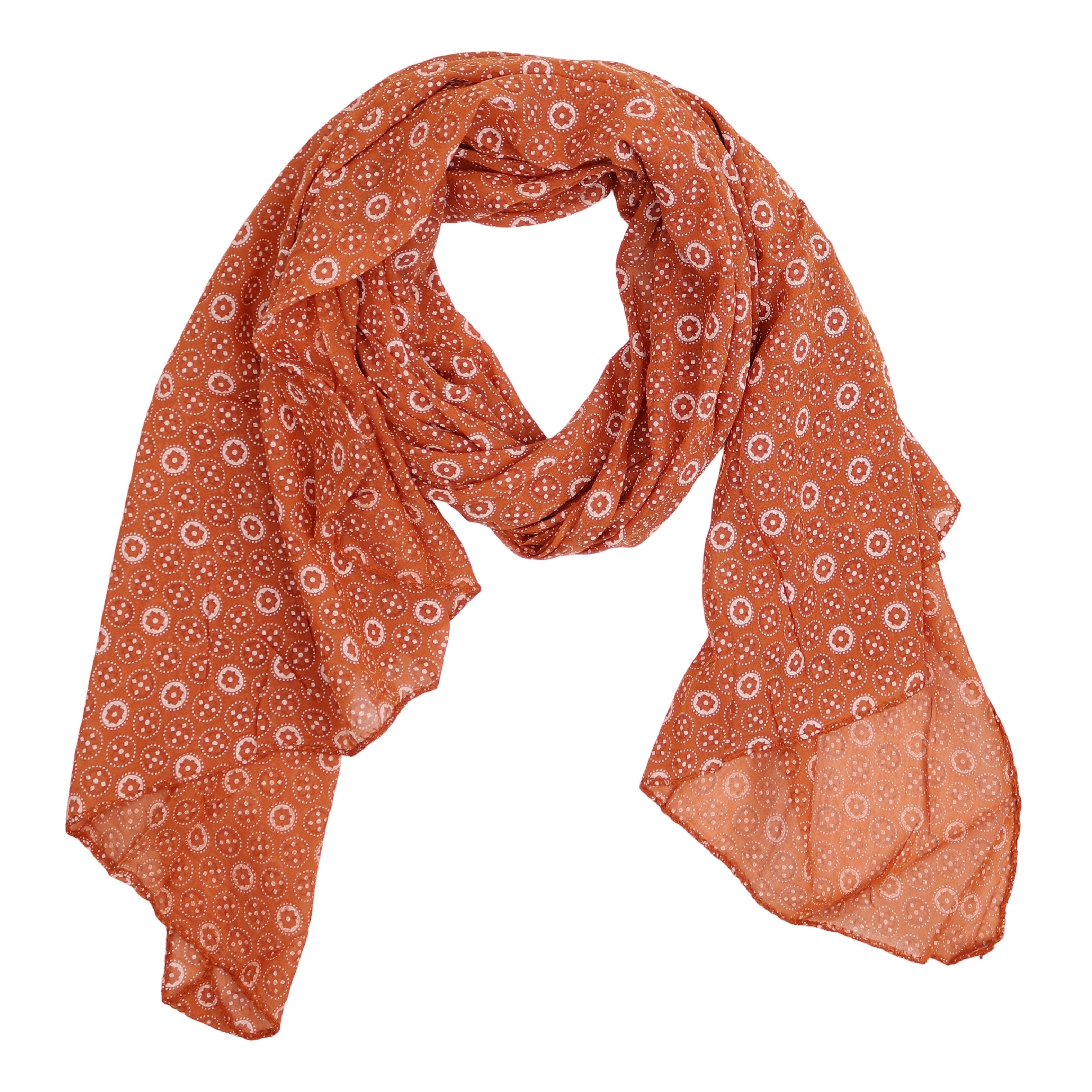 MIRROSI Modeschal Asymmetrischer Schal, Made in Italy 20% Seide 80% Baumwolle, (Ca.170x77cm; leicht und bequem), Damen Halstuch ideal für Frühling, Sommer und Herbst