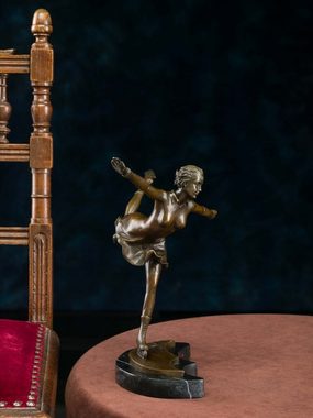 Aubaho Skulptur Bronzeskulptur Eiskunstlauf Schlittschuhe Antik-Stil Bronze Figur Stat
