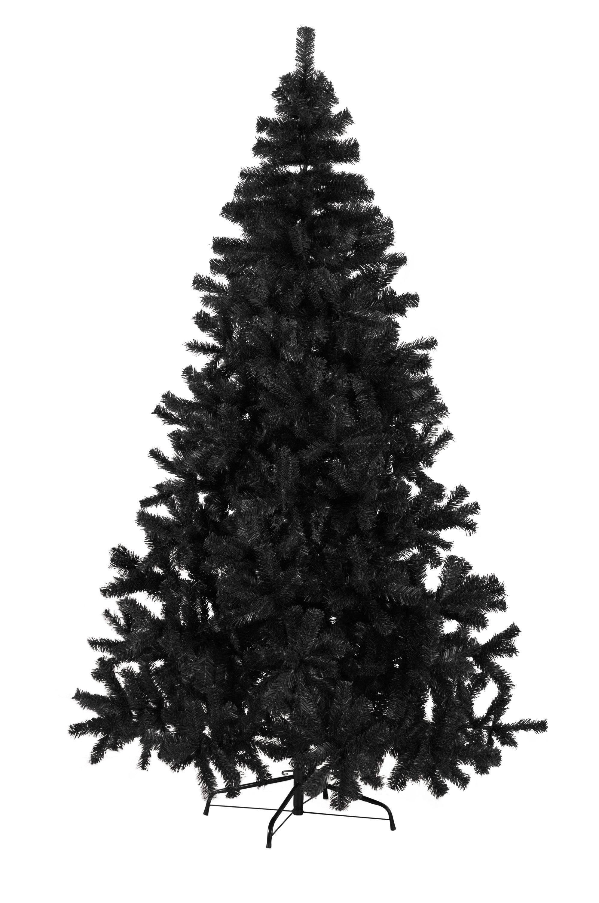 STAR TRADING Künstlicher Weihnachtsbaum Weihnachtsbaum Quebec Größe: 210 cm H x 130 cm Ø, Farbe: Schwarz