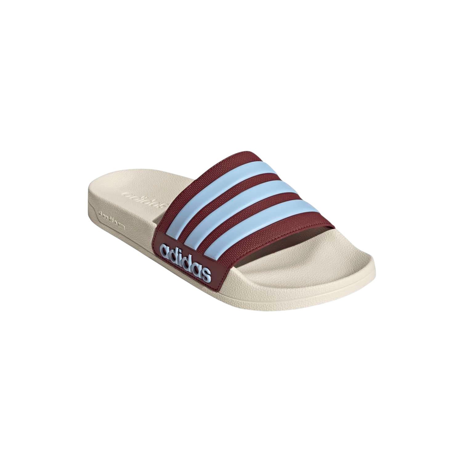 adidas Performance Adilette Shower 3-Streifen creamweiss/weinrot Herren Badeschuh