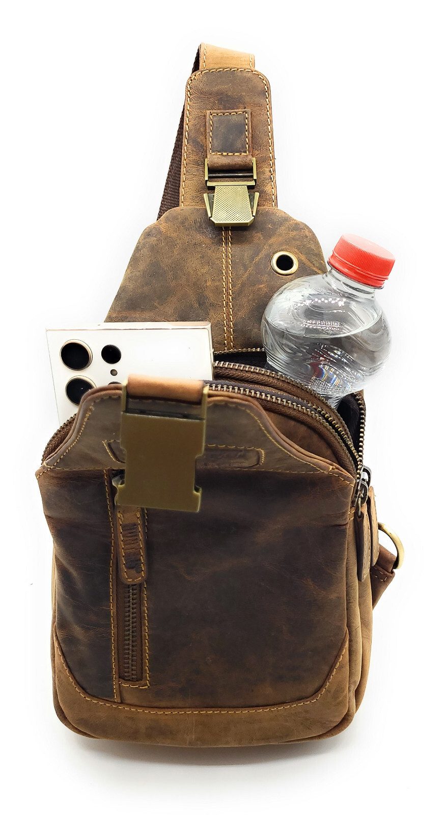 Lemasi Umhängetasche echt Leder Slingbag Crossbody Bag Crossbag Premium Hun günstig online kaufen