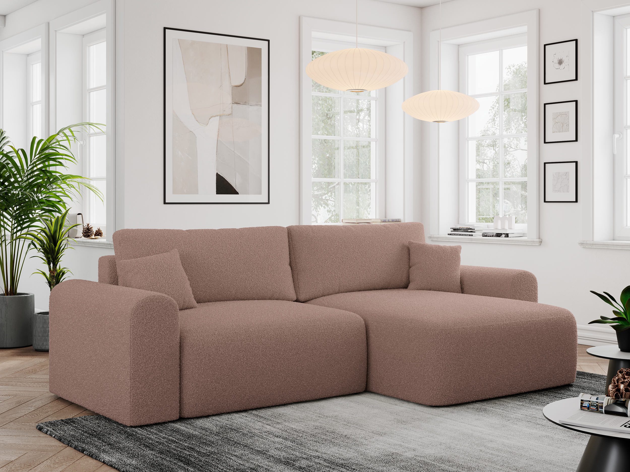 MKS MÖBEL Ecksofa NELSON, Set, Wellenfedern, günstig online kaufen