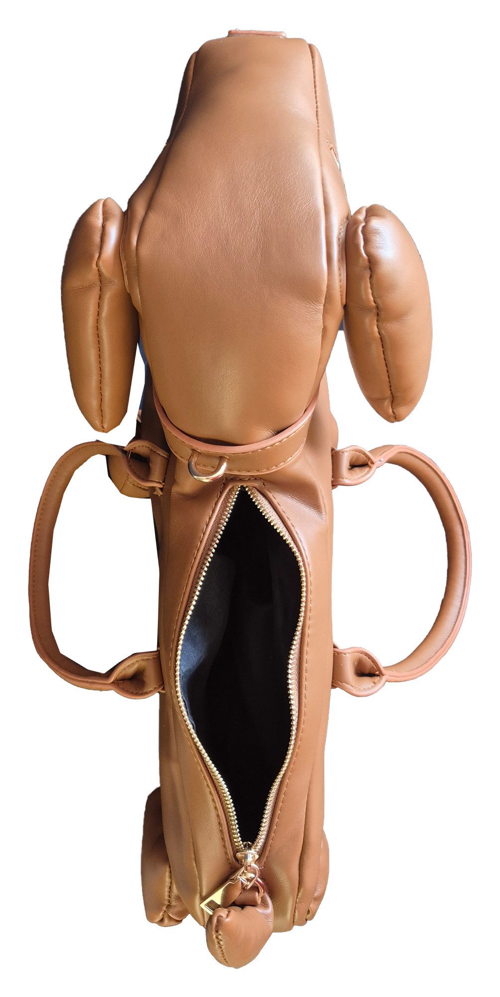 Einkaufszauber Schultertasche Designer Handtasche Dackel Hund Braun, Das perfekte Geschenk für jede Hundebesitzerin