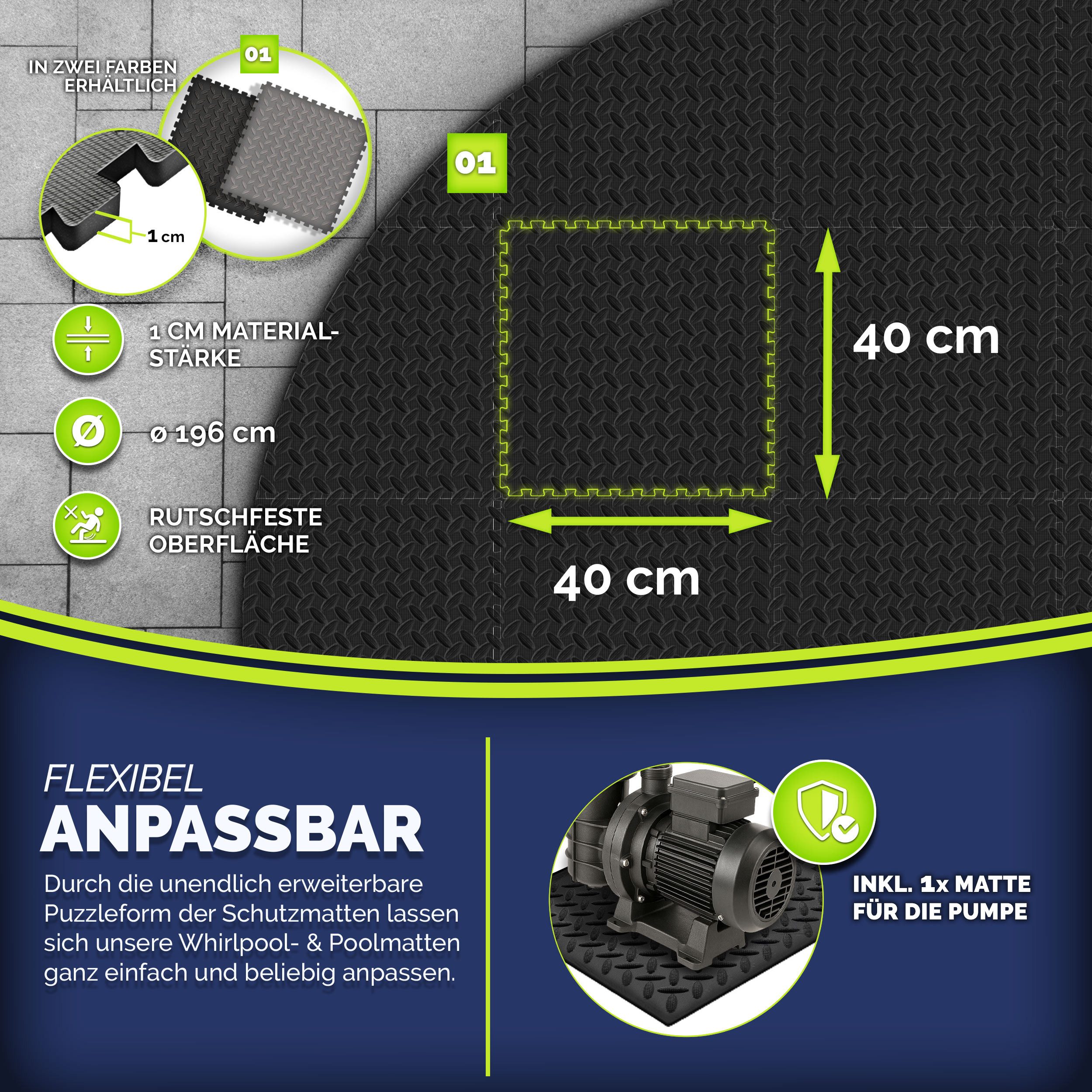 tillvex Pool-Bodenschutzfliese tillvex® Whirlpool Unterlage rund 196 - 240 günstig online kaufen
