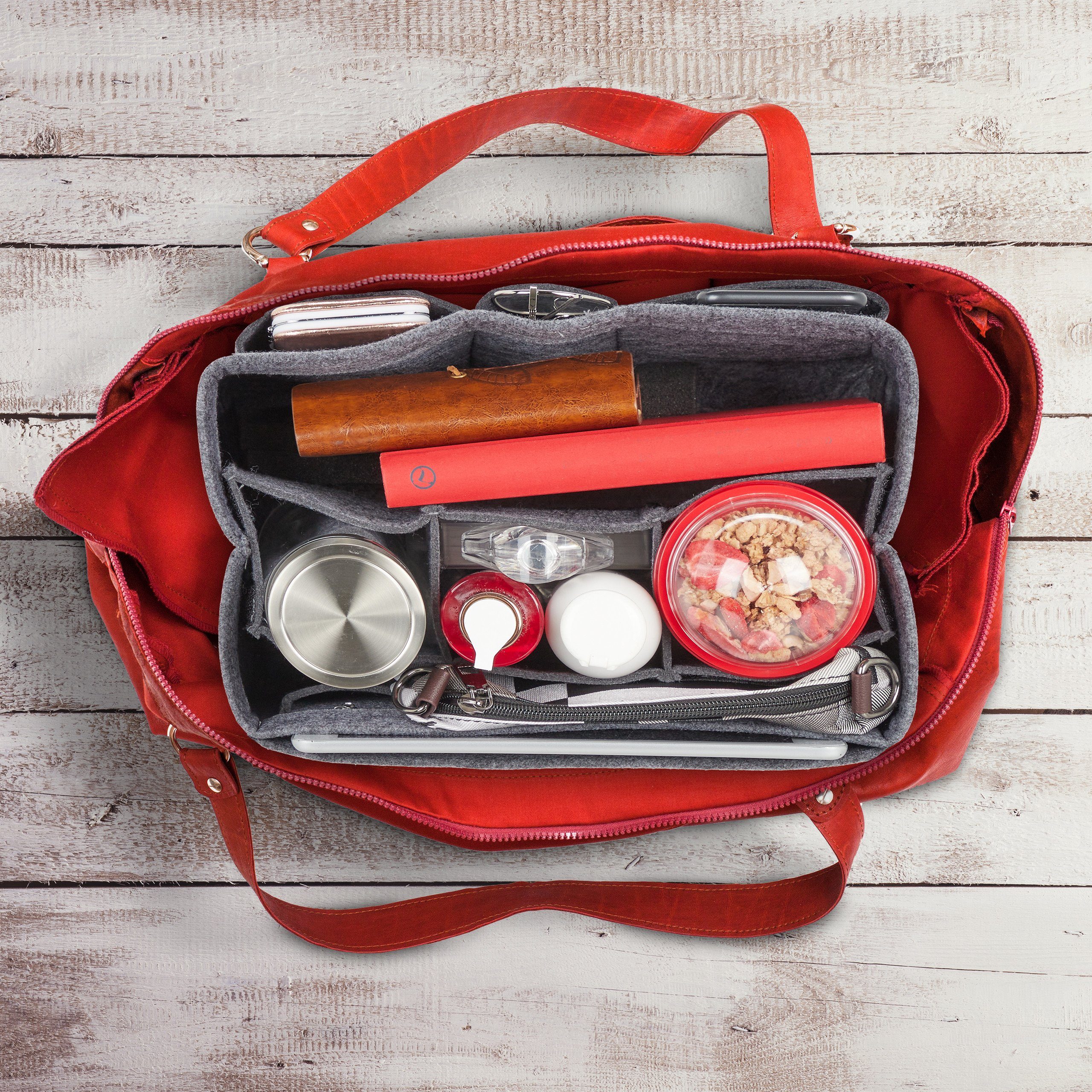 relaxdays Handtasche Taschenorganizer Handtasche Filz, S