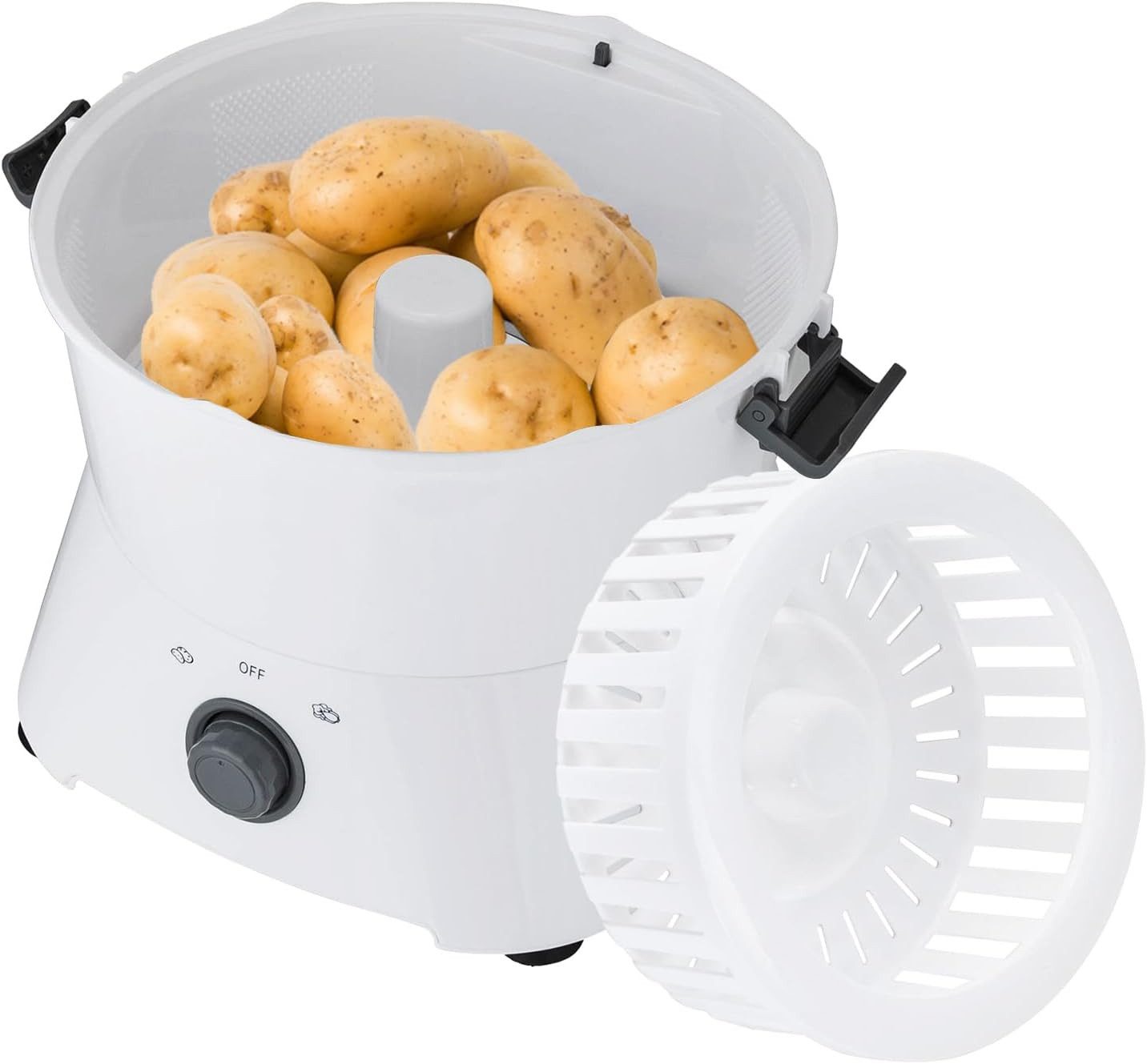 FELIXLEO Fisch-Futterautomat Elektrischer Kartoffelschaeler Gemueseschaeler Automatisch 800g