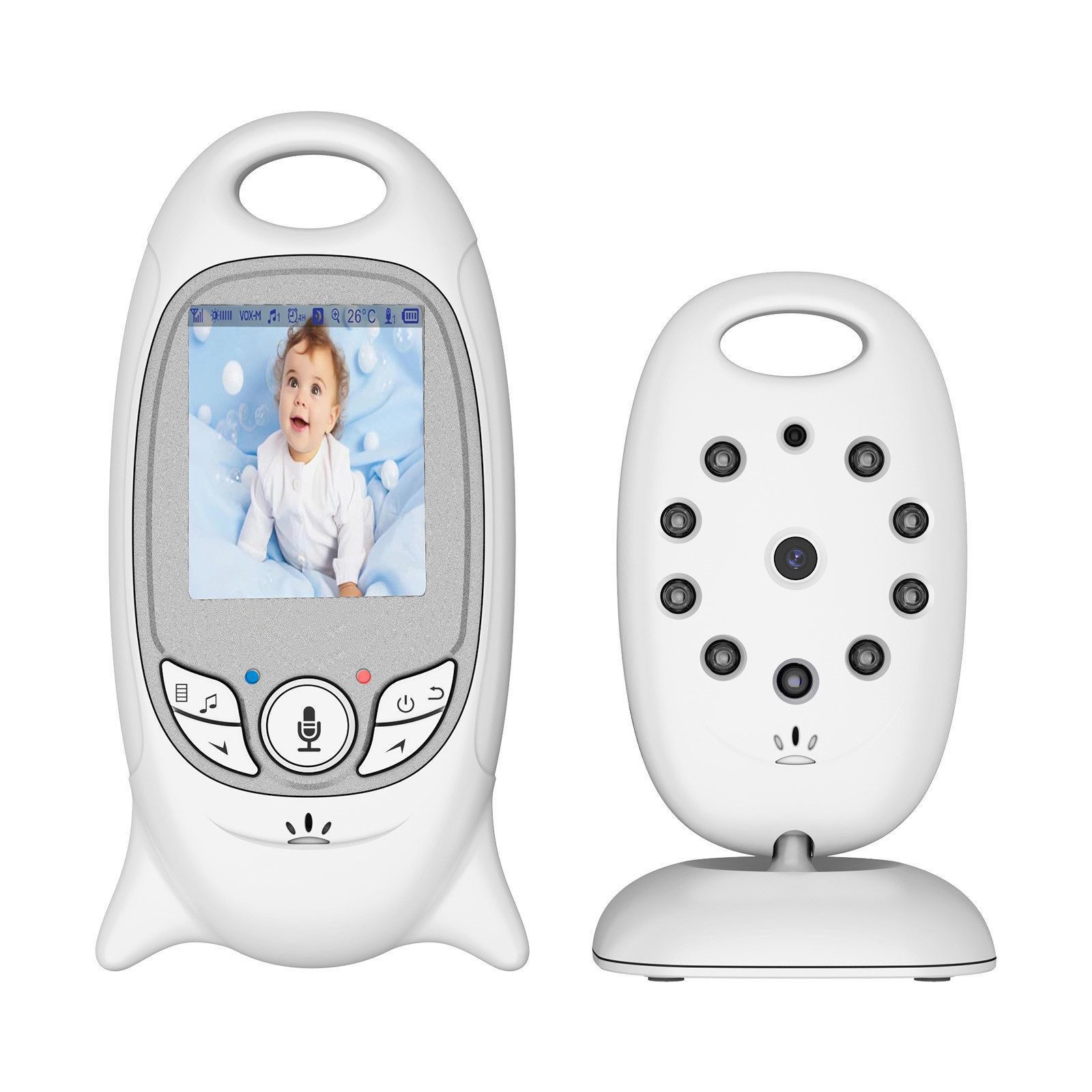Babyphone 2'' LCD Babyphone mit Kamera Video Baby Monitor Babyfon mit Audio